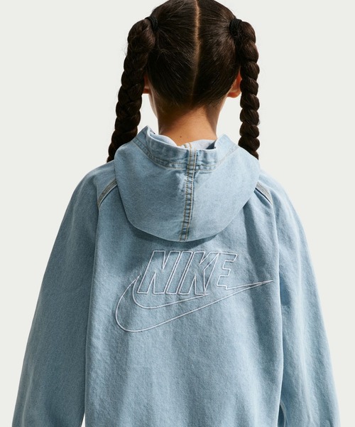 NIKE(ナイキ)の「ナイキ NIKE YTH NSW WR デニム フルジップ ジャケット(ジャージ・キッズ・ブルー・140cm/150cm/160cm/170)」の5枚目の写真