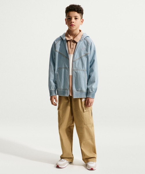 NIKE(ナイキ)の「ナイキ NIKE YTH NSW WR デニム フルジップ ジャケット(ジャージ・キッズ・ブルー・140cm/150cm/160cm/170)」の10枚目の写真