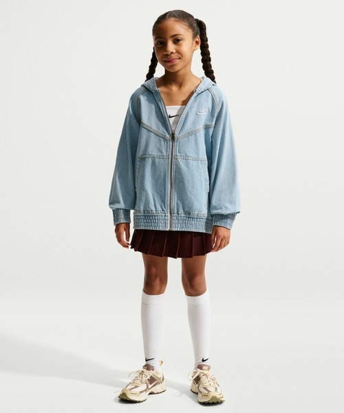 NIKE(ナイキ)の「ナイキ NIKE YTH NSW WR デニム フルジップ ジャケット(ジャージ・キッズ・ブルー・140cm/150cm/160cm/170)」の9枚目の写真