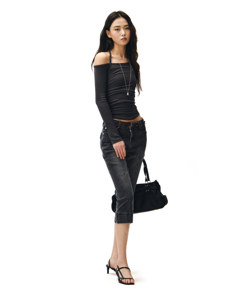 DECET WOMEN(デケット ウーマン)の「Seamed Low Rise Capri Jeans DCWPT024BLACK(その他パンツ・レディース・その他・X-SMALL/SMALL/MEDIUM/LARGE)」の7枚目の写真