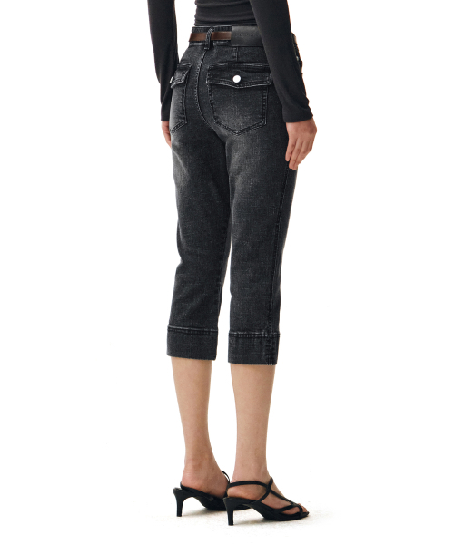 DECET WOMEN(デケット ウーマン)の「Seamed Low Rise Capri Jeans DCWPT024BLACK(その他パンツ・レディース・その他・X-SMALL/SMALL/MEDIUM/LARGE)」の10枚目の写真