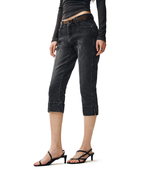 DECET WOMEN(デケット ウーマン)の「Seamed Low Rise Capri Jeans DCWPT024BLACK(その他パンツ・レディース・その他・X-SMALL/SMALL/MEDIUM/LARGE)」の2枚目の写真
