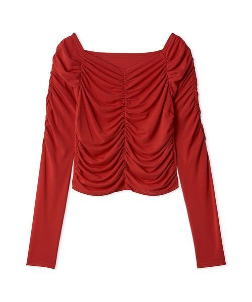 SNIDEL（スナイデル）の「ギャザーカットプルオーバー（Tシャツ/カットソー・レディース・ホワイト/サックスブルー/レッド/その他・F）」の3枚目の写真