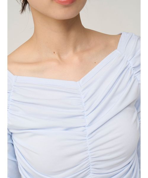 SNIDEL（スナイデル）の「ギャザーカットプルオーバー（Tシャツ/カットソー・レディース・ホワイト/サックスブルー/レッド/その他・F）」の8枚目の写真