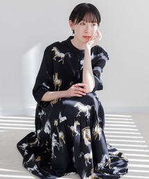 Paradise Picnic | ホース柄アシメ切替ワンピース(ワンピース)