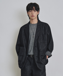 デニムルーズフィットウォッシュドブレザー CPブラック COOSJK044CPBLACK