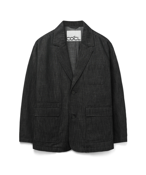 COSTUME O’CLOCK(コスチュームオクロック)の「デニムルーズフィットウォッシュドブレザー CPブラック COOSJK044CPBLACK(テーラードジャケット・メンズ・その他・SMALL/MEDIUM/LARGE)」の5枚目の写真