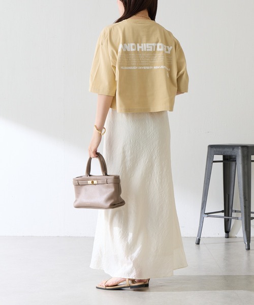 GOOD MOTIVE TEE(グッドモチーブティー)の「GOOD MOTIVE TEE/ロゴTシャツ(Tシャツ/カットソー・レディース・ベージュ・FREE)」の8枚目の写真