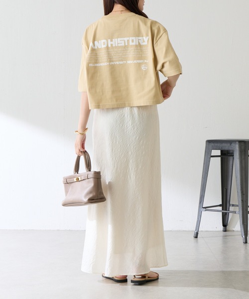 GOOD MOTIVE TEE(グッドモチーブティー)の「GOOD MOTIVE TEE/ロゴTシャツ(Tシャツ/カットソー・レディース・ベージュ・FREE)」の9枚目の写真