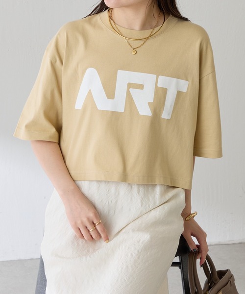 GOOD MOTIVE TEE(グッドモチーブティー)の「GOOD MOTIVE TEE/ロゴTシャツ(Tシャツ/カットソー・レディース・ベージュ・FREE)」の21枚目の写真
