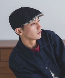 polcadot（ポルカドット）の「デニムコンビ ダービーハンチング（ハンチング/ベレー帽）」