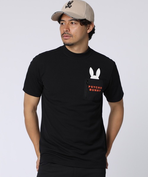 Psycho Bunny（サイコバニー）の「[GOLF]ポケットバニー モックネックTシャツ（Tシャツ/カットソー・メンズ・ホワイト/ブラック/ライトイエロー/ブルー・X-LARGE/LARGE/MEDIUM）」の3枚目の写真
