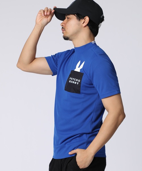Psycho Bunny（サイコバニー）の「[GOLF]ポケットバニー モックネックTシャツ（Tシャツ/カットソー・メンズ・ホワイト/ブラック/ライトイエロー/ブルー・X-LARGE/LARGE/MEDIUM）」の13枚目の写真