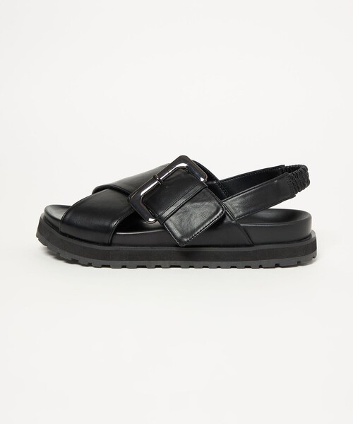 BEAUTY&YOUTH UNITED ARROWS(ビューティーアンドユースユナイテッドアローズ)の「ビッグバックル クロスストラップ サンダル(サンダル・レディース・ブラック/オフホワイト・38/37/36)」の20枚目の写真