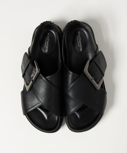 BEAUTY&YOUTH UNITED ARROWS(ビューティーアンドユースユナイテッドアローズ)の「ビッグバックル クロスストラップ サンダル(サンダル・レディース・ブラック/オフホワイト・38/37/36)」の21枚目の写真