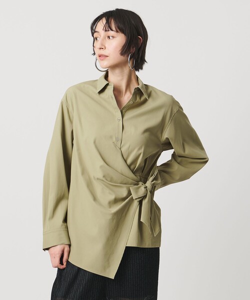 UNITED ARROWS（ユナイテッドアローズ）の「ドレープ ギャザー シャツ ‐ウォッシャブル‐（シャツ/ブラウス・レディース・オフホワイト/ブラック/オリーブ・FREE）」の20枚目の写真