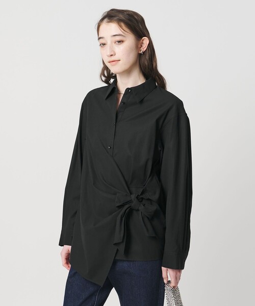 UNITED ARROWS（ユナイテッドアローズ）の「ドレープ ギャザー シャツ ‐ウォッシャブル‐（シャツ/ブラウス・レディース・オフホワイト/ブラック/オリーブ・FREE）」の7枚目の写真