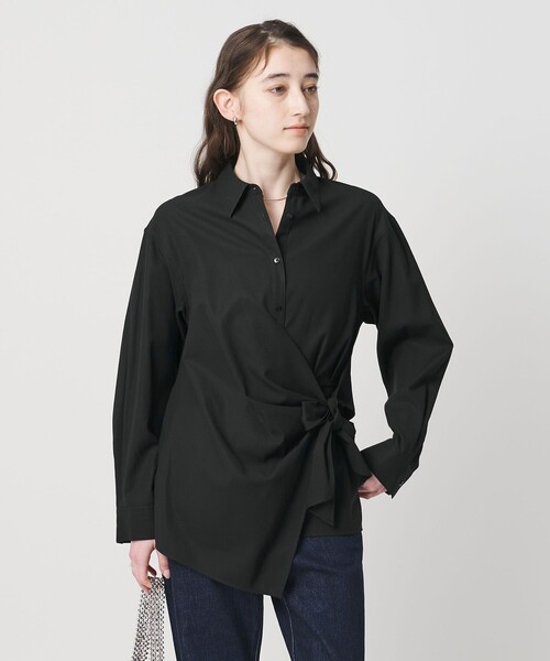 UNITED ARROWS（ユナイテッドアローズ）の「ドレープ ギャザー シャツ ‐ウォッシャブル‐（シャツ/ブラウス・レディース・オフホワイト/ブラック/オリーブ・FREE）」の8枚目の写真