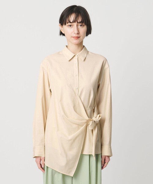 UNITED ARROWS（ユナイテッドアローズ）の「ドレープ ギャザー シャツ ‐ウォッシャブル‐（シャツ/ブラウス・レディース・オフホワイト/ブラック/オリーブ・FREE）」の13枚目の写真