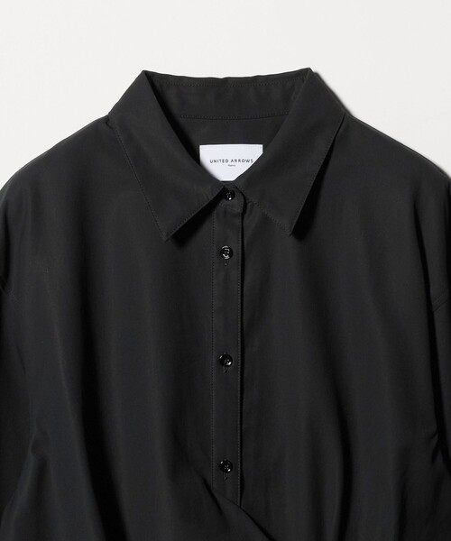 UNITED ARROWS（ユナイテッドアローズ）の「ドレープ ギャザー シャツ ‐ウォッシャブル‐（シャツ/ブラウス・レディース・オフホワイト/ブラック/オリーブ・FREE）」の18枚目の写真