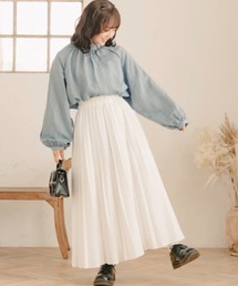 amr.（アムレ）の「ストライプ2wayチュニックブラウス（シャツ/ブラウス）」