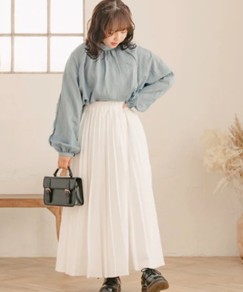 amr.（アムレ）の「ストライプ2wayチュニックブラウス（シャツ/ブラウス・レディース・ブルー/ミント・FREE）」の3枚目の写真