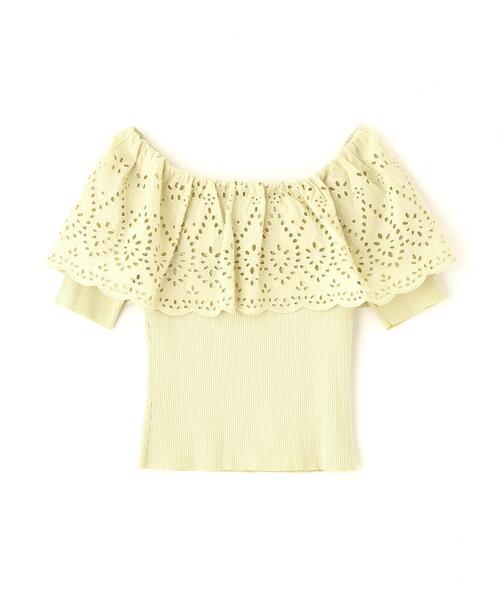 PROPORTION BODY DRESSING(プロポーションボディドレッシング)の「スカラップレースオフショルニット / 1216170302(ニット/セーター・レディース・イエロー/ピンク/ホワイト系その他・MEDIUM/SMALL)」の14枚目の写真