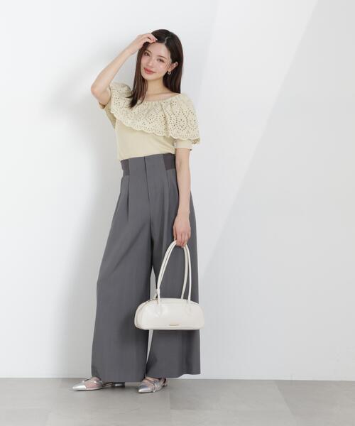 PROPORTION BODY DRESSING(プロポーションボディドレッシング)の「スカラップレースオフショルニット / 1216170302(ニット/セーター・レディース・イエロー/ピンク/ホワイト系その他・MEDIUM/SMALL)」の16枚目の写真