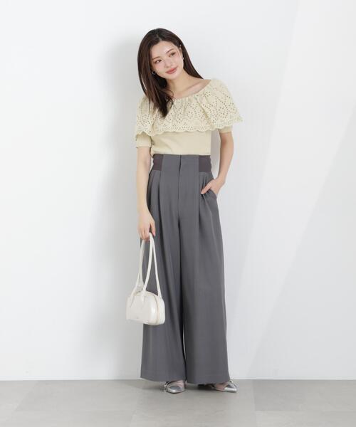 PROPORTION BODY DRESSING(プロポーションボディドレッシング)の「スカラップレースオフショルニット / 1216170302(ニット/セーター・レディース・イエロー/ピンク/ホワイト系その他・MEDIUM/SMALL)」の20枚目の写真
