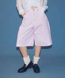 Leeコラボペイントデニムハーフパンツ