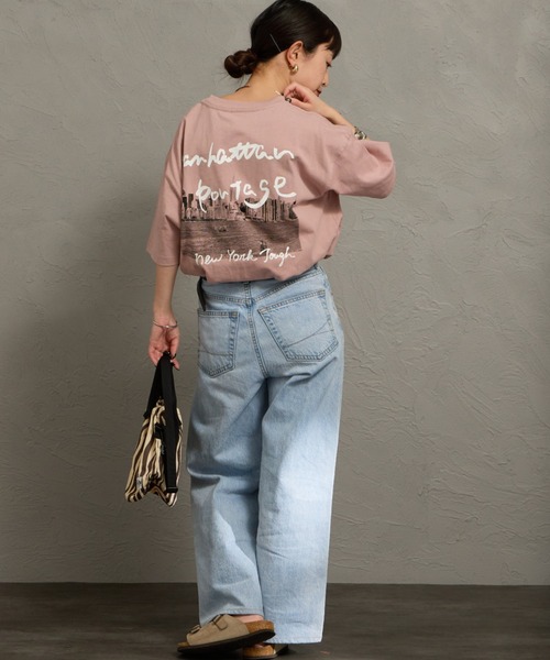 Manhattan Portage（マンハッタンポーテージ）の「[MANHATTAN PORTAGE/マンハッタンポーテージ] 別注 バックフォトプリントTシャツ（Tシャツ/カットソー・レディース・ブラック/ピンク/ライトグレー・XL/L/M/S）」の6枚目の写真