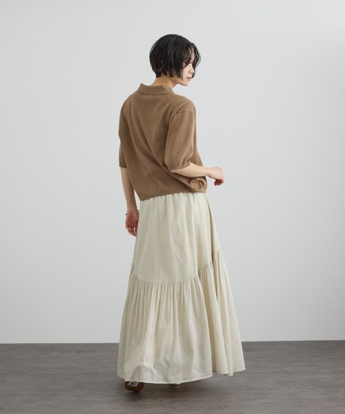 SALON adam et rope'（サロン アダム エ ロペ）の「【WEB限定】ドライタッチスキッパーニットカーディガン / 洗える（カーディガン/ボレロ・レディース・グレー系その他/ブラウン/ネイビー・FREE）」の11枚目の写真