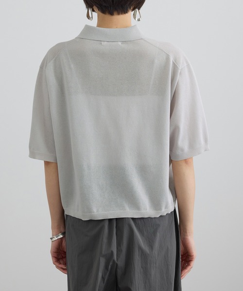 SALON adam et rope'（サロン アダム エ ロペ）の「【WEB限定】ドライタッチスキッパーニットカーディガン / 洗える（カーディガン/ボレロ・レディース・グレー系その他/ブラウン/ネイビー・FREE）」の19枚目の写真