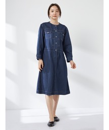 McGREGOR（マックレガー）の「ノーカラーデニムシャツワンピース（ワンピース）」