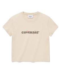 ウィメンズクロップスケッチロゴベイビーTシャツアイボリー