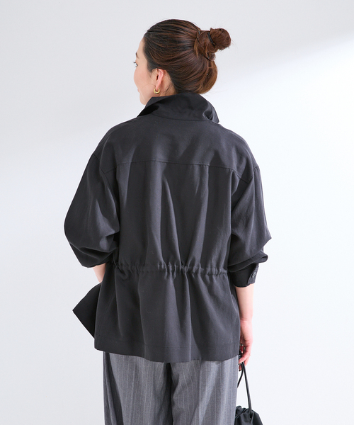 B.C STOCK（ベーセーストック）の「ウォッシャブル / シャツブルゾン（その他アウター・レディース・サファリグリーン/ブラック・FREE）」の11枚目の写真