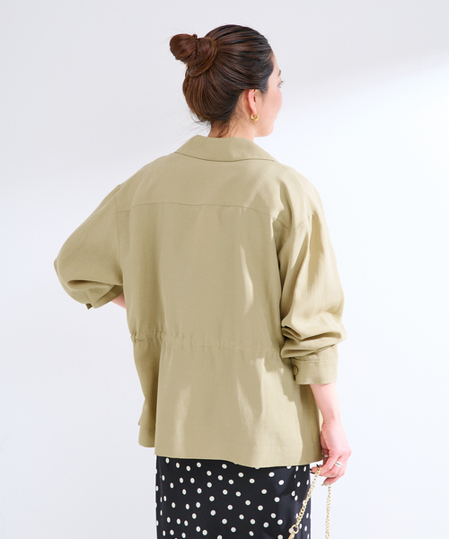 B.C STOCK（ベーセーストック）の「ウォッシャブル / シャツブルゾン（その他アウター・レディース・サファリグリーン/ブラック・FREE）」の17枚目の写真
