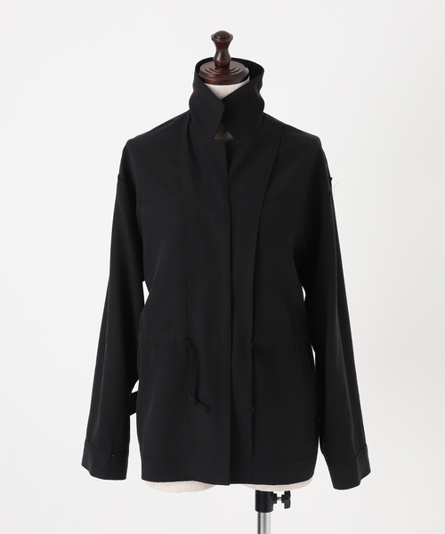 B.C STOCK（ベーセーストック）の「ウォッシャブル / シャツブルゾン（その他アウター・レディース・サファリグリーン/ブラック・FREE）」の3枚目の写真