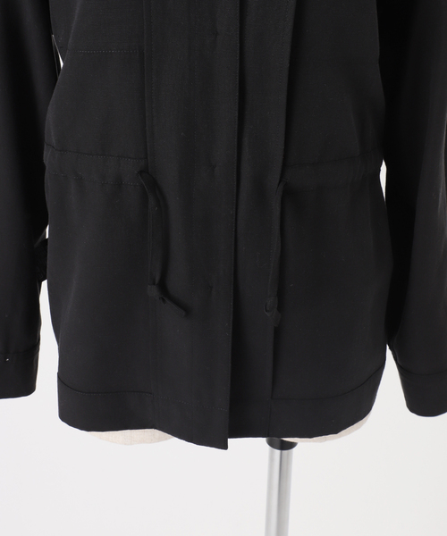 B.C STOCK（ベーセーストック）の「ウォッシャブル / シャツブルゾン（その他アウター・レディース・サファリグリーン/ブラック・FREE）」の5枚目の写真
