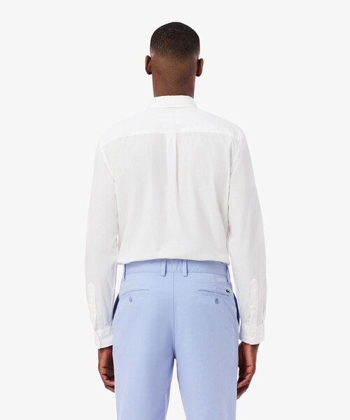 LACOSTE(ラコステ)の「エッセンシャルワントーン コットンポプリンシャツ / ボタンダウンシャツ(シャツ/ブラウス・メンズ・ホワイト・39/40)」の4枚目の写真