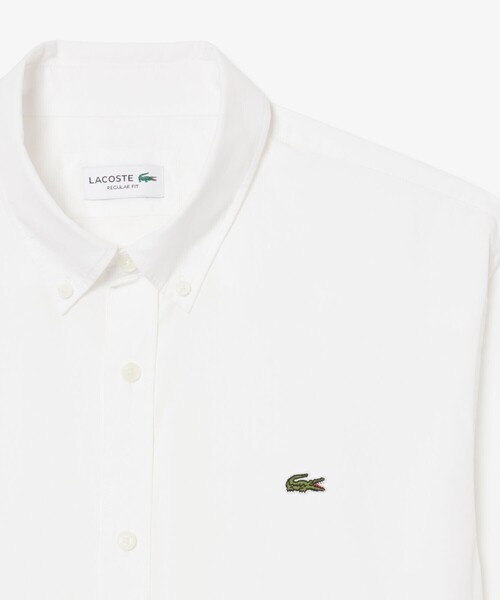 LACOSTE(ラコステ)の「エッセンシャルワントーン コットンポプリンシャツ / ボタンダウンシャツ(シャツ/ブラウス・メンズ・ホワイト・39/40)」の5枚目の写真