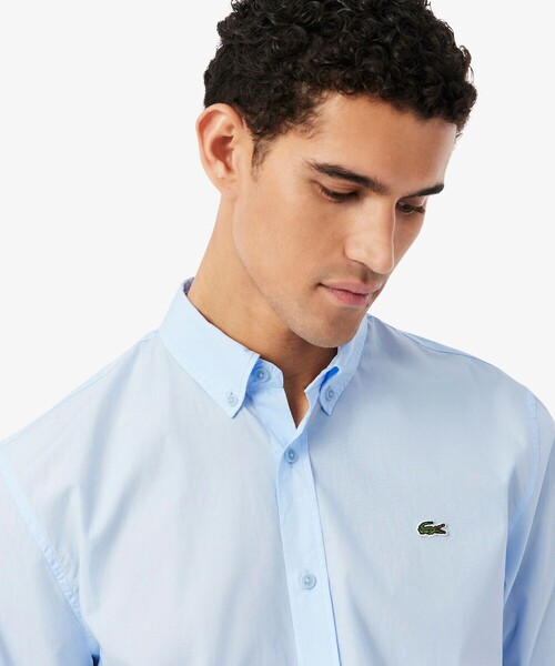 LACOSTE(ラコステ)の「エッセンシャルワントーン コットンポプリンシャツ / ボタンダウンシャツ(シャツ/ブラウス・メンズ・ホワイト・39/40)」の9枚目の写真