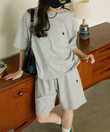 U.S. POLO ASSN.（ユーエスポロアッスン）の「U.S. POLO ASSN. × PUBLUX ユーエスポロアッスン <接触冷感>別注 ワンポイントロゴセットアップ 限定展開（Tシャツ/カットソー）」