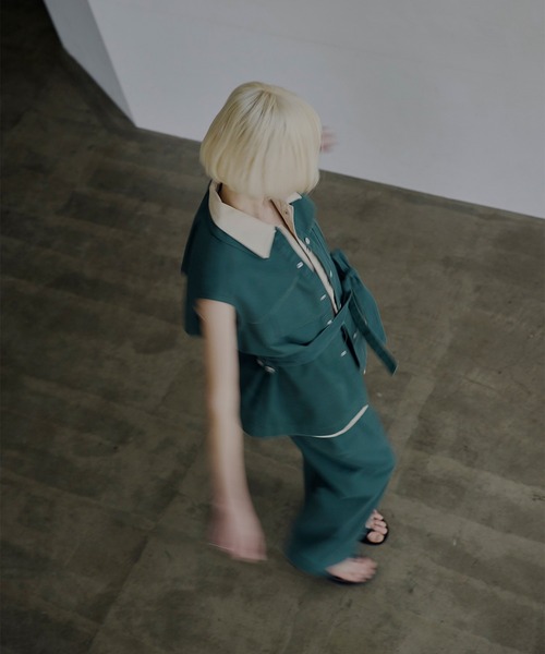 Dickies(ディッキーズ)の「Dickies × Ameri TUCK PANTS(チノパンツ・レディース・ブラック/ベージュ/グリーン・MEDIUM/SMALL/X-SMALL)」の21枚目の写真