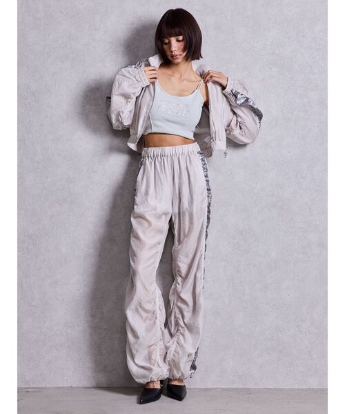 GYDA（ジェイダ）の「sacred edge cross shinyギャザーパンツ（その他パンツ・レディース・アイボリー/パープル/ブラック・FREE）」の9枚目の写真