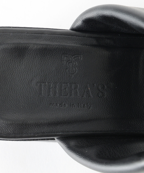 VERMEIL par iena（ヴェルメイユパーイエナ）の「THERA`S セラス 2Strap ヒールサンダル H;4cm 26057（サンダル・レディース・キャメル/ブラック・39/38/37/36）」の8枚目の写真