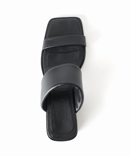 VERMEIL par iena（ヴェルメイユパーイエナ）の「THERA`S セラス 2Strap ヒールサンダル H;4cm 26057（サンダル・レディース・キャメル/ブラック・39/38/37/36）」の9枚目の写真