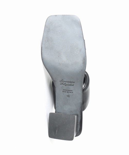 VERMEIL par iena（ヴェルメイユパーイエナ）の「THERA`S セラス 2Strap ヒールサンダル H;4cm 26057（サンダル・レディース・キャメル/ブラック・39/38/37/36）」の10枚目の写真