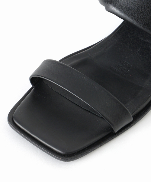 VERMEIL par iena（ヴェルメイユパーイエナ）の「THERA`S セラス 2Strap ヒールサンダル H;4cm 26057（サンダル・レディース・キャメル/ブラック・39/38/37/36）」の11枚目の写真