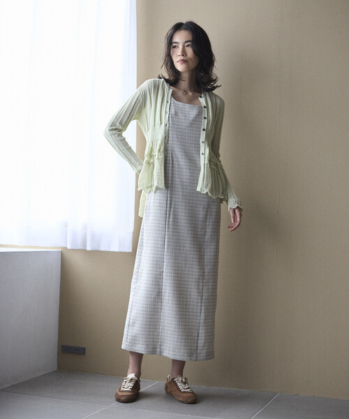 Firsthand（ファーストハンド）の「Firsthand/ファーストハンド ジャパンメイド ホールガーメント ペプラム カーディガン（カーディガン/ボレロ・レディース・ブラック/ブルーグリーン/ラベンダー・FREE）」の16枚目の写真